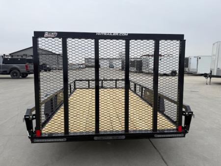 New 2026 H&H Black 76"x12' 3k Rail Side Utility Trailer