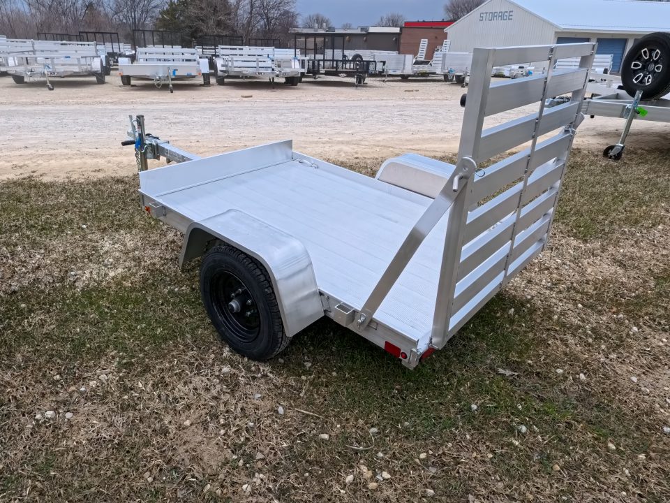 New 2027 Aluma 486 Single Axle w/Straight Tailgate and 1,200 lb. GVWR Utility Trailer