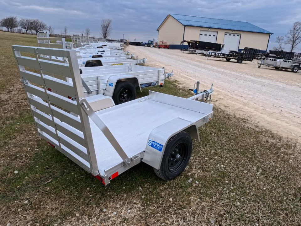 New 2027 Aluma 486 Single Axle w/Straight Tailgate and 1,200 lb. GVWR Utility Trailer