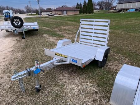 New 2027 Aluma 486 Single Axle w/Straight Tailgate and 1,200 lb. GVWR Utility Trailer