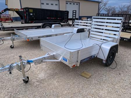 New 2027 Aluma 54 x 8 ESA Utility Trailer with 2,000 lb. GVWR , Single Axle, Straight Tailgate, 13  Steel Rim Wheels, 12  Solid Front and Sides