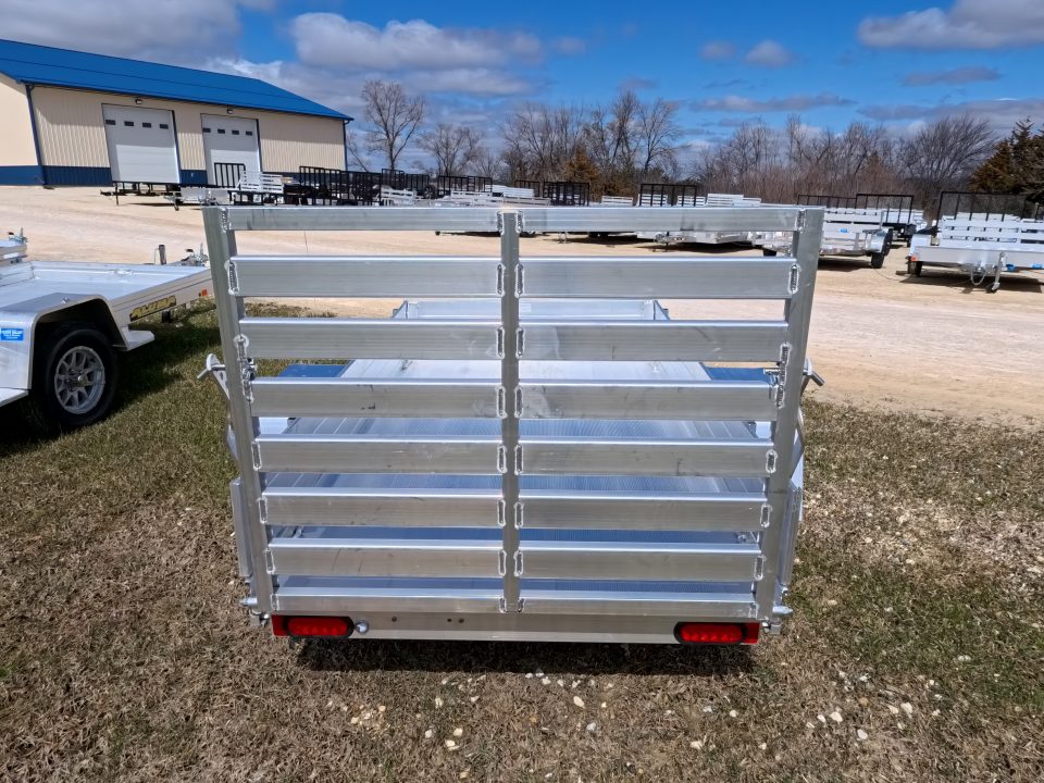 New 2027 Aluma 54 x 8 ESA Utility Trailer with 2,000 lb. GVWR , Single Axle, Straight Tailgate, 13" Steel Wheels, 12" Solid Front and Sides