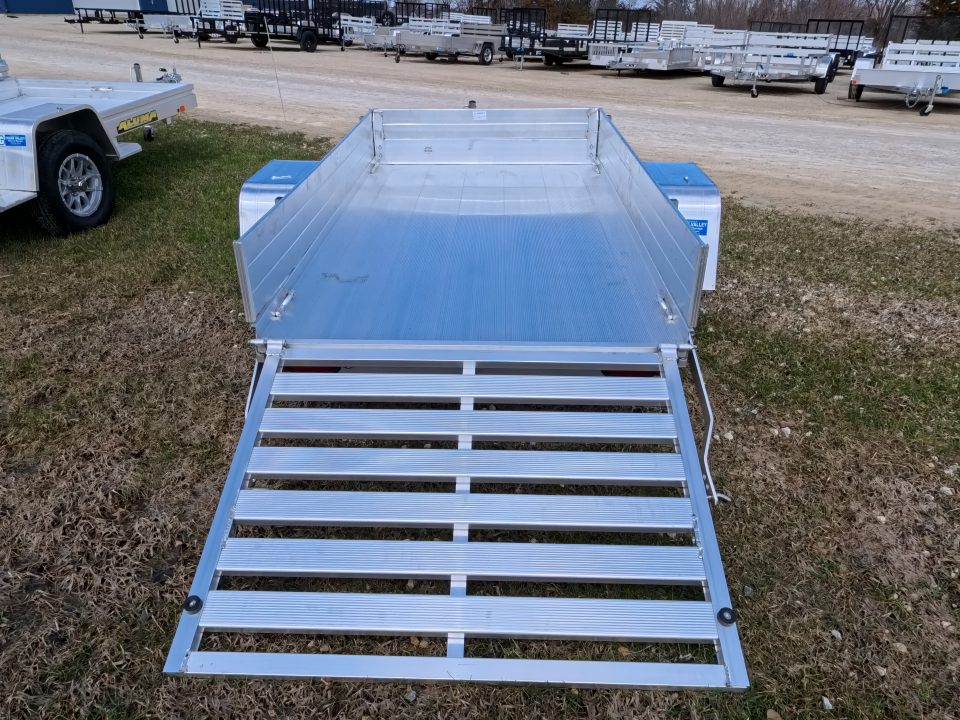 New 2027 Aluma 54 x 8 ESA Utility Trailer with 2,000 lb. GVWR , Single Axle, Straight Tailgate, 13" Steel Wheels, 12" Solid Front and Sides