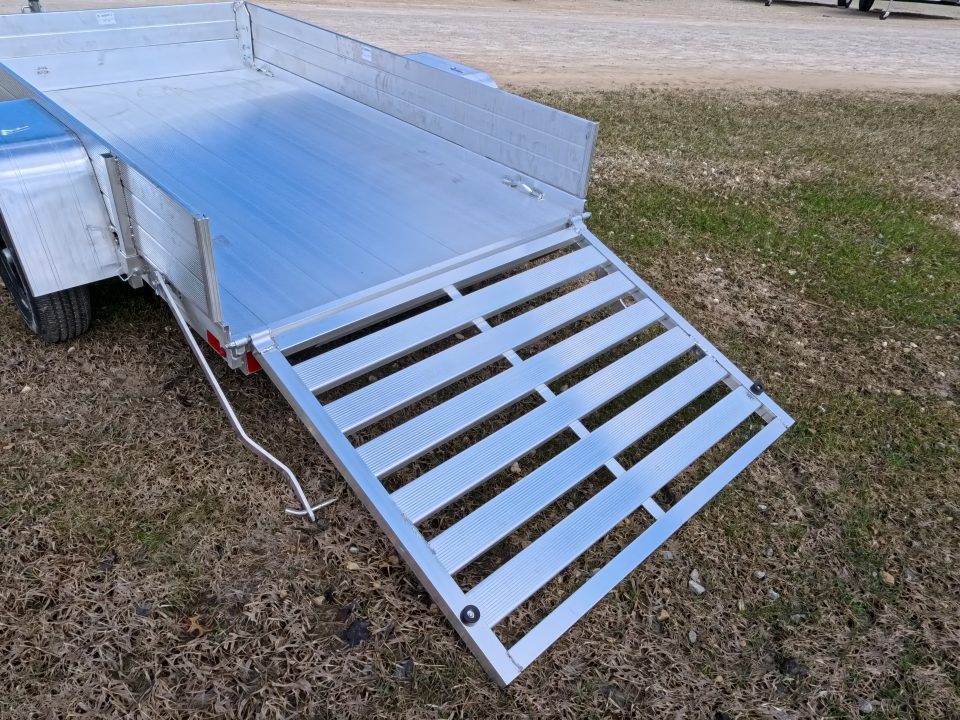 New 2027 Aluma 54 x 8 ESA Utility Trailer with 2,000 lb. GVWR , Single Axle, Straight Tailgate, 13" Steel Wheels, 12" Solid Front and Sides
