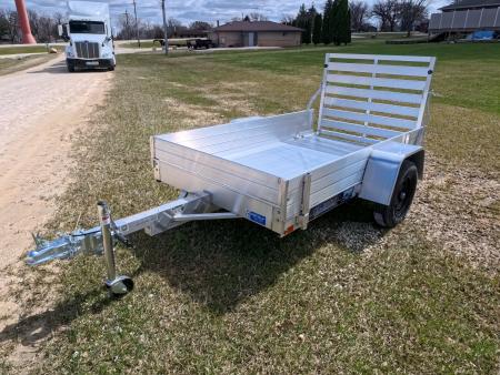 New 2027 Aluma 54 x 8 ESA Utility Trailer with 2,000 lb. GVWR , Single Axle, Straight Tailgate, 13" Steel Wheels, 12" Solid Front and Sides