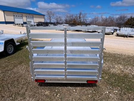 New 2027 Aluma 54 x 8 ESA Utility Trailer with 2,000 lb. GVWR , Single Axle, Straight Tailgate, 13" Steel Wheels, 12" Solid Front and Sides
