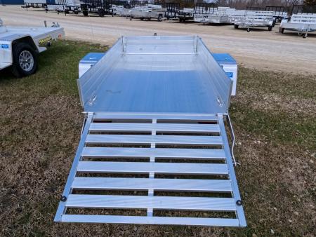 New 2027 Aluma 54 x 8 ESA Utility Trailer with 2,000 lb. GVWR , Single Axle, Straight Tailgate, 13" Steel Wheels, 12" Solid Front and Sides