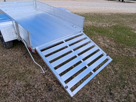 New 2027 Aluma 54 x 8 ESA Utility Trailer with 2,000 lb. GVWR , Single Axle, Straight Tailgate, 13" Steel Wheels, 12" Solid Front and Sides