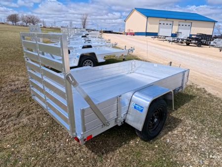 New 2027 Aluma 54 x 8 ESA Utility Trailer with 2,000 lb. GVWR , Single Axle, Straight Tailgate, 13" Steel Wheels, 12" Solid Front and Sides