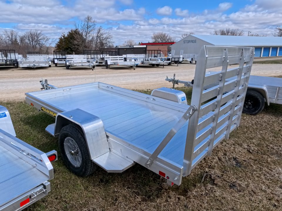 New 2027 Aluma 63 X 10 Heavy Single Axle Utility Trailer with Straight Tailgate and 2990 lb. GVWR