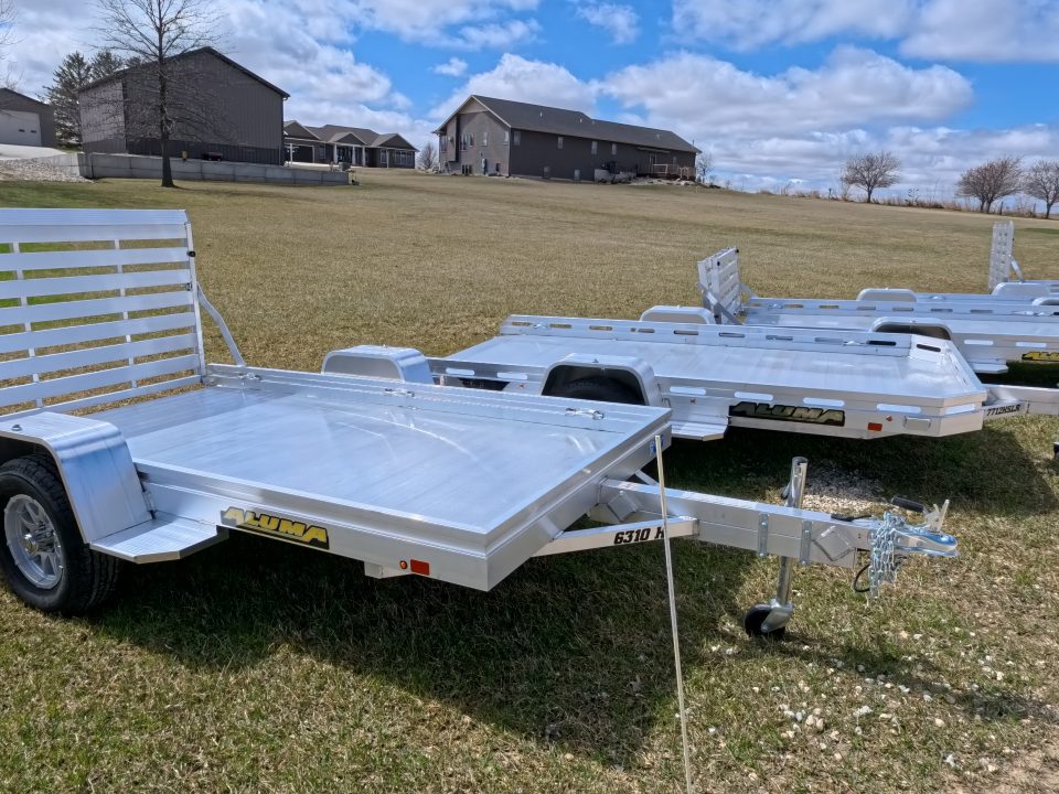 New 2027 Aluma 63 X 10 Heavy Single Axle Utility Trailer with Straight Tailgate and 2990 lb. GVWR