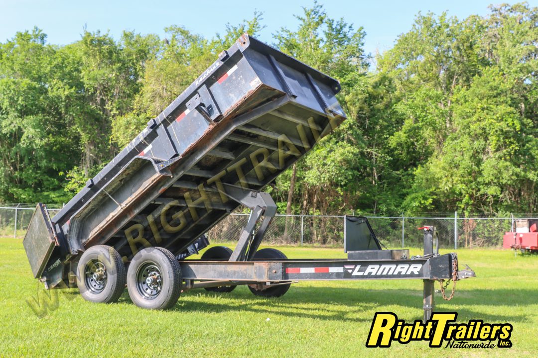 Used 2017 7X14 Lamar Dump Trailer