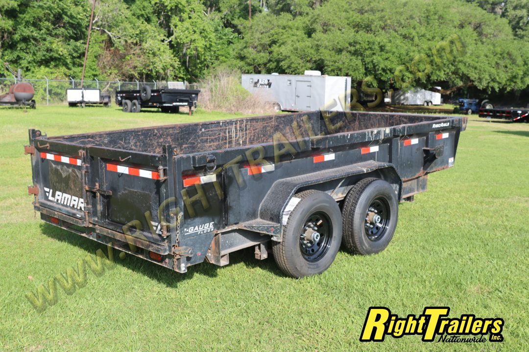 Used 2017 7X14 Lamar Dump Trailer