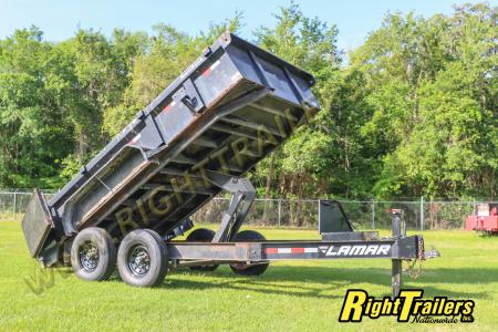Used 2017 7X14 Lamar Dump Trailer