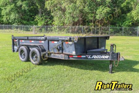 Used 2017 7X14 Lamar Dump Trailer