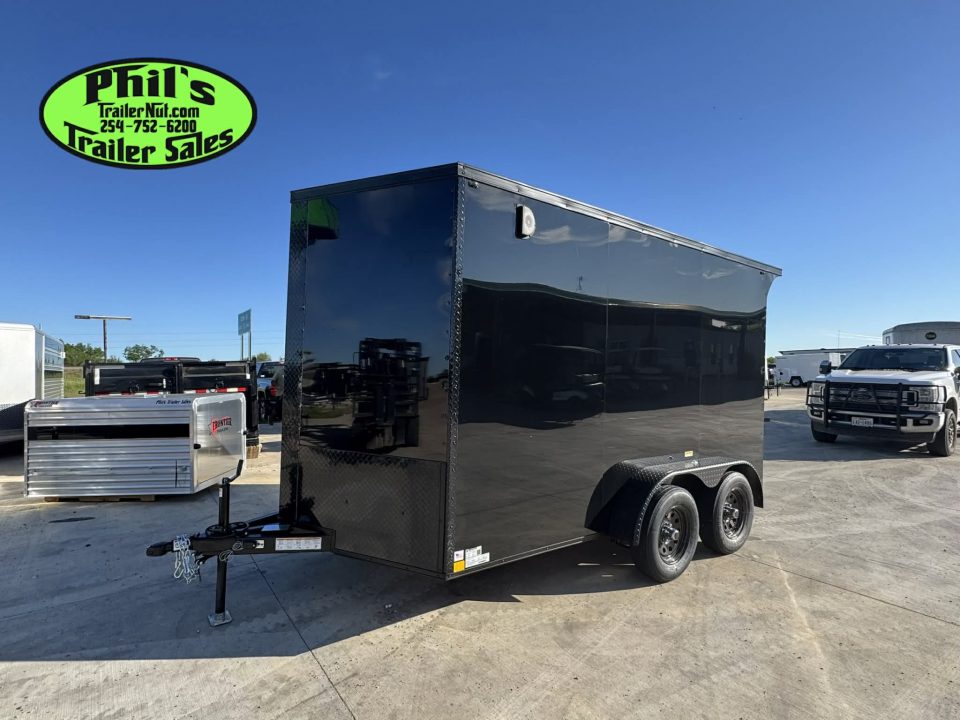 New 7X12 ENCLOSED TRAILER CARGO TRAILER Cargo / Enclosed Trailer SCREWLESS .080 EXTERIOR & REAR WING