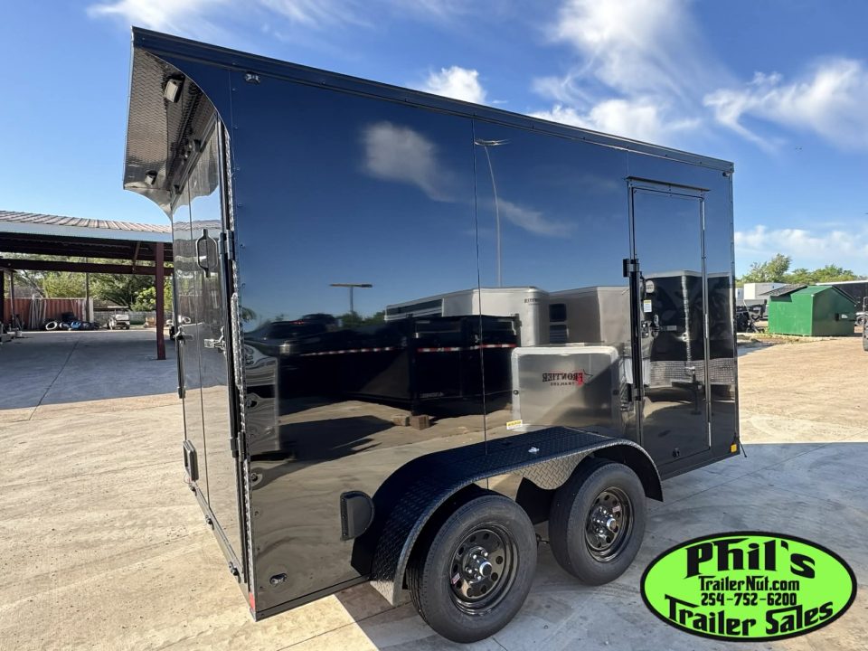 New 7X12 ENCLOSED TRAILER CARGO TRAILER Cargo / Enclosed Trailer SCREWLESS .080 EXTERIOR & REAR WING
