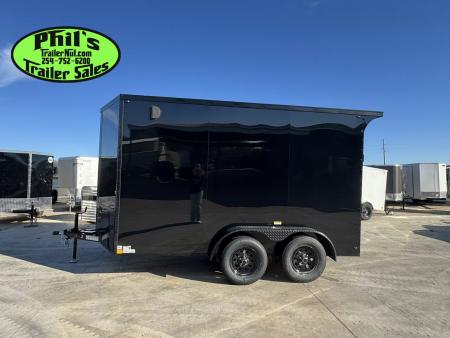 New 7X12 ENCLOSED TRAILER CARGO TRAILER Cargo / Enclosed Trailer SCREWLESS .080 EXTERIOR & REAR WING