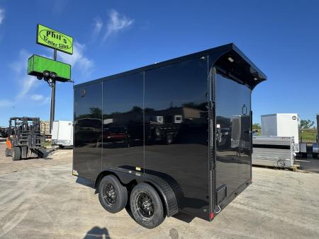 New 7X12 ENCLOSED TRAILER CARGO TRAILER Cargo / Enclosed Trailer SCREWLESS .080 EXTERIOR & REAR WING