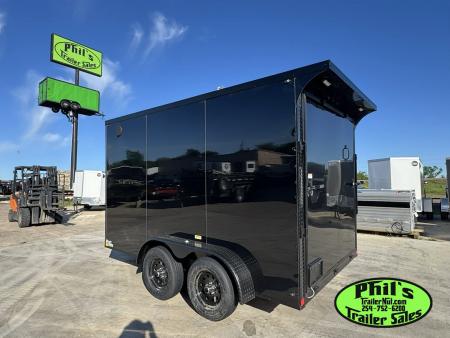 New 7X12 ENCLOSED TRAILER CARGO TRAILER Cargo / Enclosed Trailer SCREWLESS .080 EXTERIOR & REAR WING
