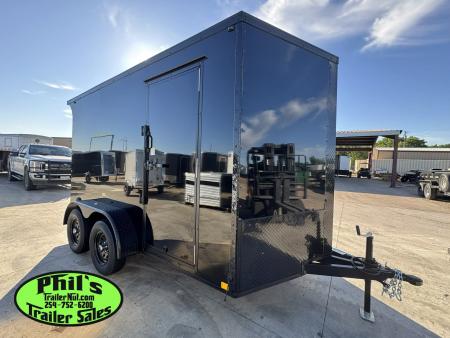 New 7X12 ENCLOSED TRAILER CARGO TRAILER Cargo / Enclosed Trailer SCREWLESS .080 EXTERIOR & REAR WING