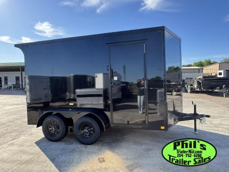 New 7X12 ENCLOSED TRAILER CARGO TRAILER Cargo / Enclosed Trailer SCREWLESS .080 EXTERIOR & REAR WING