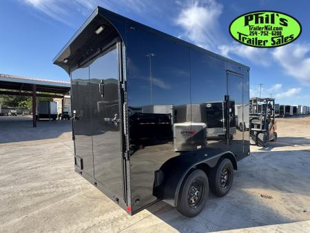 New 7X12 ENCLOSED TRAILER CARGO TRAILER Cargo / Enclosed Trailer SCREWLESS .080 EXTERIOR & REAR WING