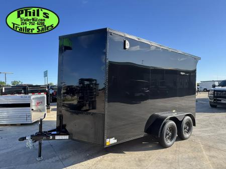 New 7X12 ENCLOSED TRAILER CARGO TRAILER Cargo / Enclosed Trailer SCREWLESS .080 EXTERIOR & REAR WING