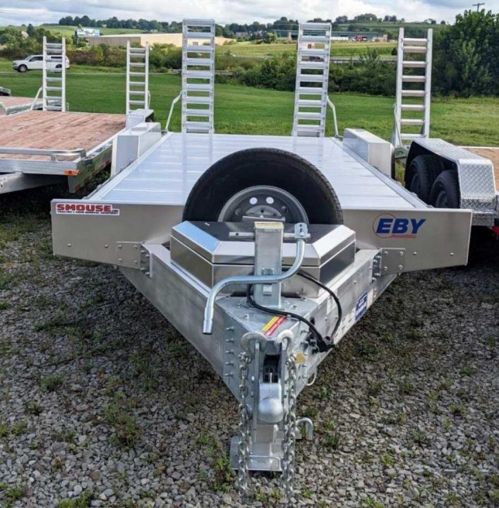 New 2026 EBY 18' TRADESMAN ALL ALUMINUM Lo Pro Equipment Hauler w/ 6' Standup Ramps