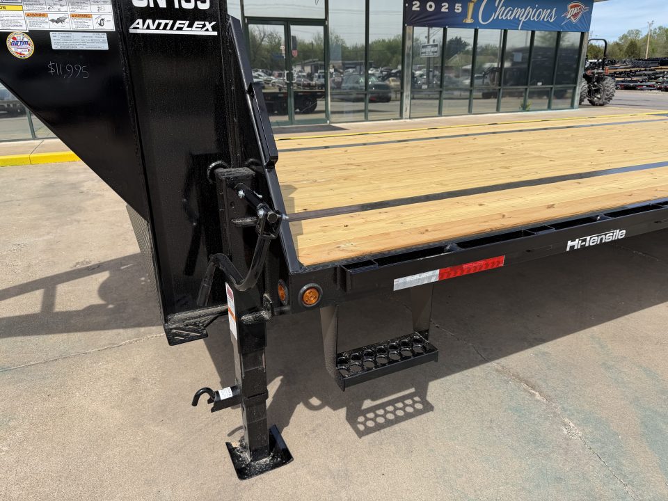 New #262702 2026 TOP HAT GN159 32 X 102 TANDEM AXLE 14K FLATBED GOOSENECK W/ JUMBO RAMPS