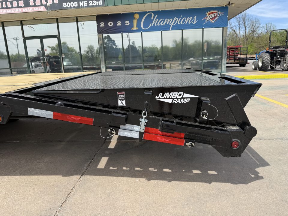 New #262702 2026 TOP HAT GN159 32 X 102 TANDEM AXLE 14K FLATBED GOOSENECK W/ JUMBO RAMPS
