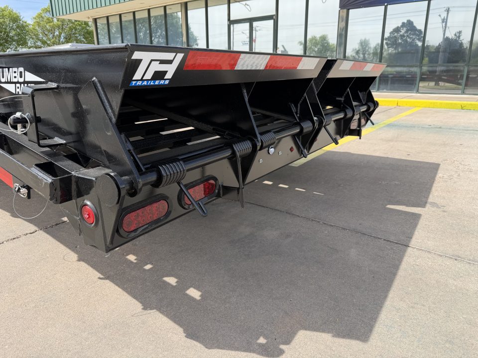 New #260214 2026 TOP HAT GN159 32 X 102 TANDEM AXLE 16K FLATBED GOOSENECK W/ JUMBO RAMPS