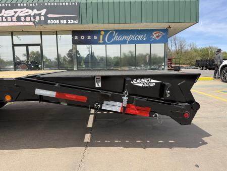 New #260214 2026 TOP HAT GN159 32 X 102 TANDEM AXLE 16K FLATBED GOOSENECK W/ JUMBO RAMPS