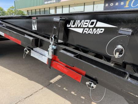 New #260214 2026 TOP HAT GN159 32 X 102 TANDEM AXLE 16K FLATBED GOOSENECK W/ JUMBO RAMPS