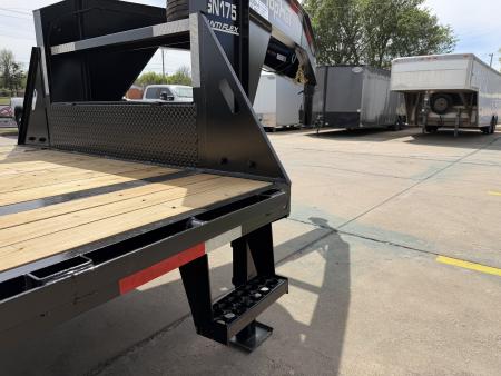 New #260214 2026 TOP HAT GN159 32 X 102 TANDEM AXLE 16K FLATBED GOOSENECK W/ JUMBO RAMPS