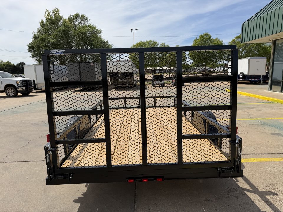 New #261588 2026 TOP HAT DSA 12 X 77 SINGLE AXLE ANGLE TOP 3.5K UTILITY W/ RAMP GATE