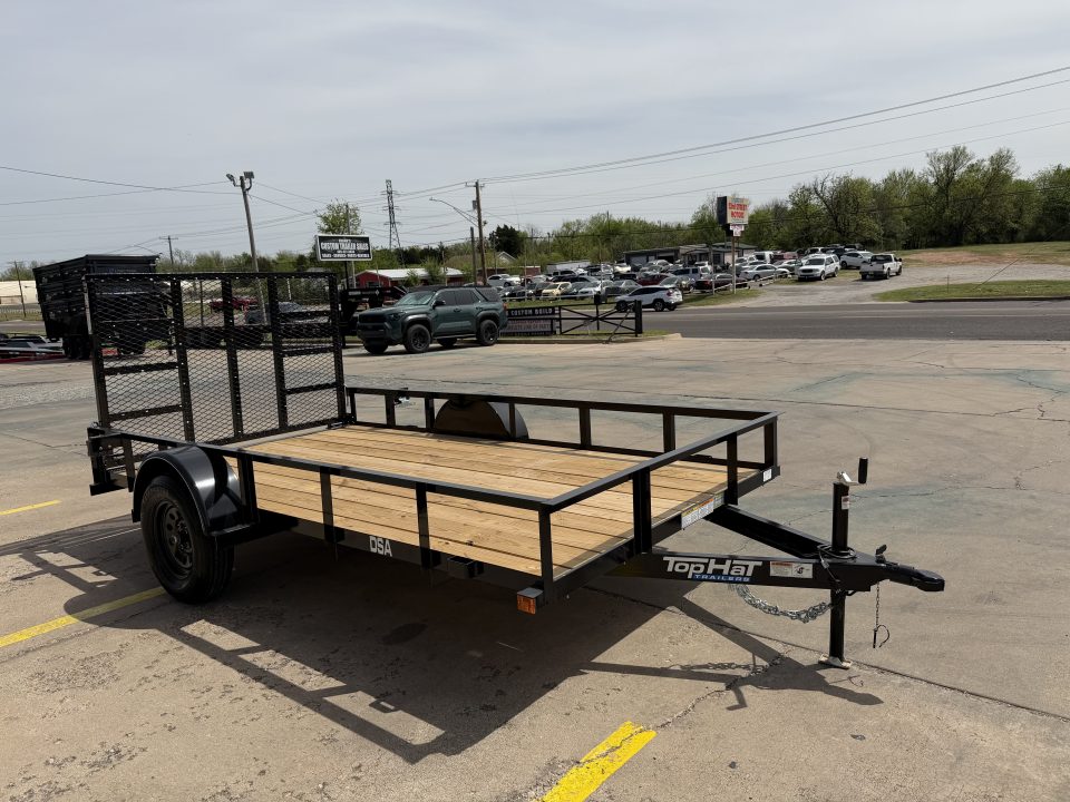 New #261588 2026 TOP HAT DSA 12 X 77 SINGLE AXLE ANGLE TOP 3.5K UTILITY W/ RAMP GATE