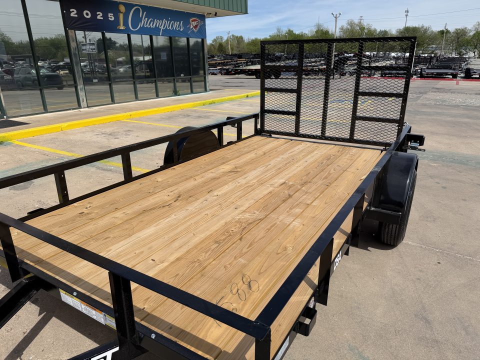 New #261588 2026 TOP HAT DSA 12 X 77 SINGLE AXLE ANGLE TOP 3.5K UTILITY W/ RAMP GATE