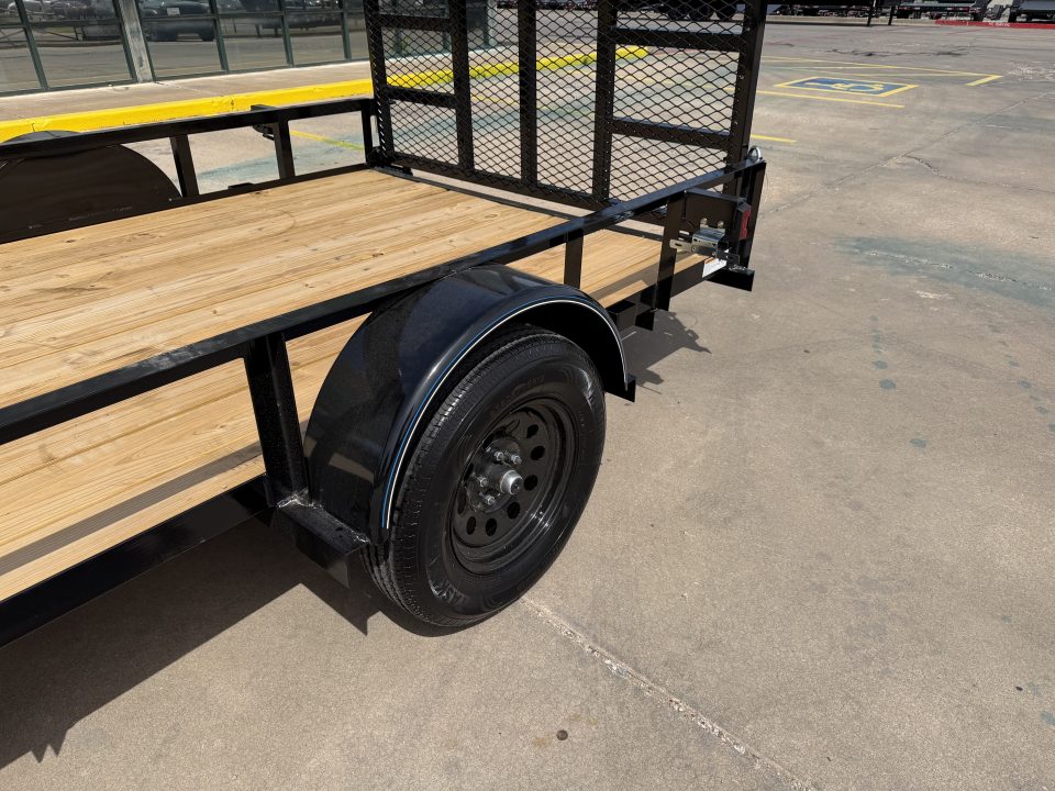 New #261588 2026 TOP HAT DSA 12 X 77 SINGLE AXLE ANGLE TOP 3.5K UTILITY W/ RAMP GATE