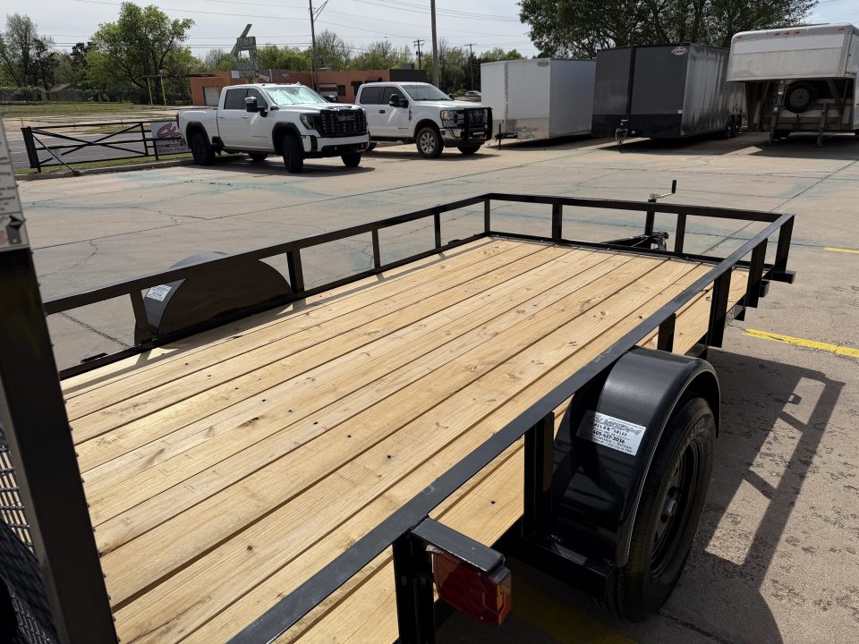 New #261588 2026 TOP HAT DSA 12 X 77 SINGLE AXLE ANGLE TOP 3.5K UTILITY W/ RAMP GATE