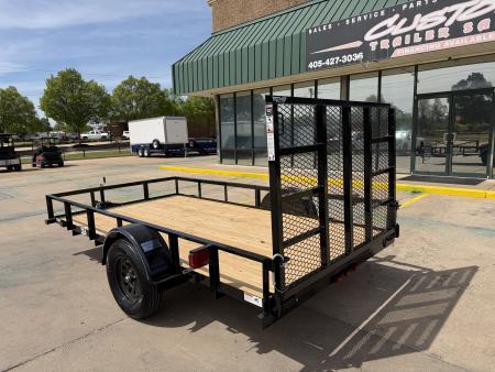 New #261588 2026 TOP HAT DSA 12 X 77 SINGLE AXLE ANGLE TOP 3.5K UTILITY W/ RAMP GATE