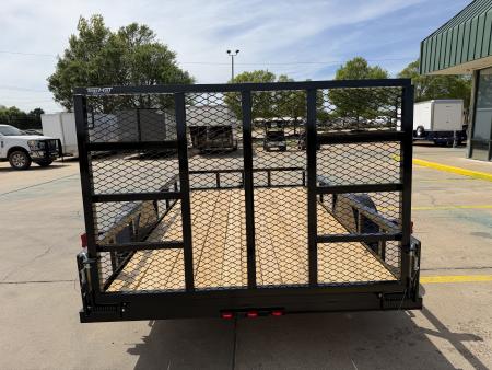 New #261588 2026 TOP HAT DSA 12 X 77 SINGLE AXLE ANGLE TOP 3.5K UTILITY W/ RAMP GATE