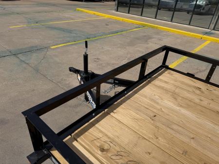 New #261588 2026 TOP HAT DSA 12 X 77 SINGLE AXLE ANGLE TOP 3.5K UTILITY W/ RAMP GATE