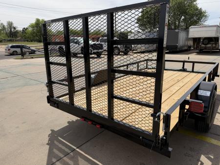 New #261588 2026 TOP HAT DSA 12 X 77 SINGLE AXLE ANGLE TOP 3.5K UTILITY W/ RAMP GATE