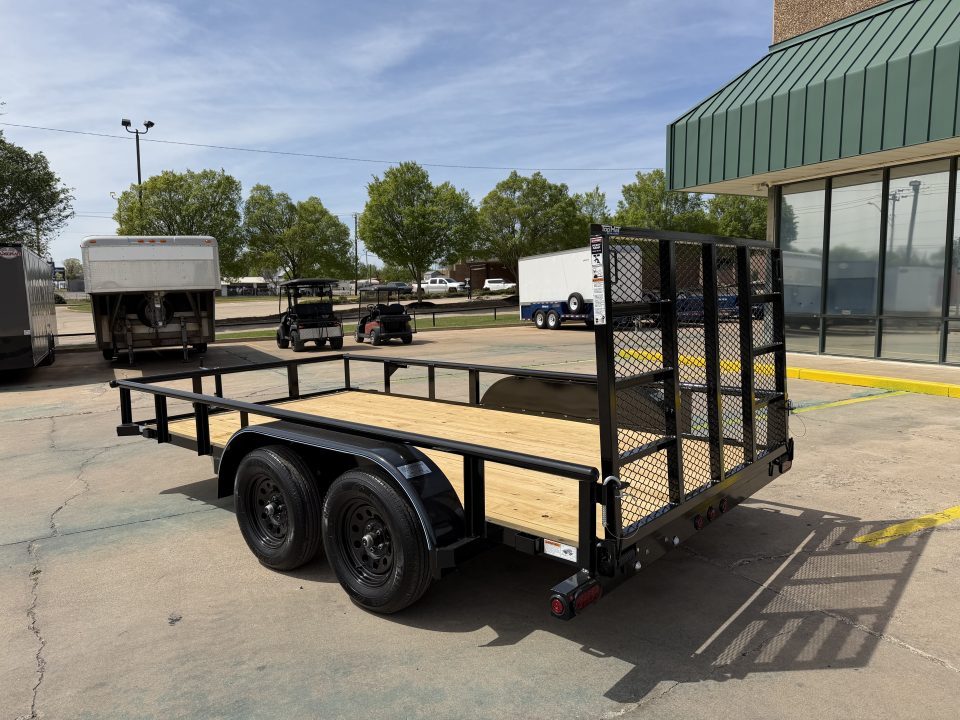 New #262171 2026 TOP HAT MP 14 X 83 TANDEM AXLE PIPE TOP 7K UTILITY W/ 48" RAMP GATE