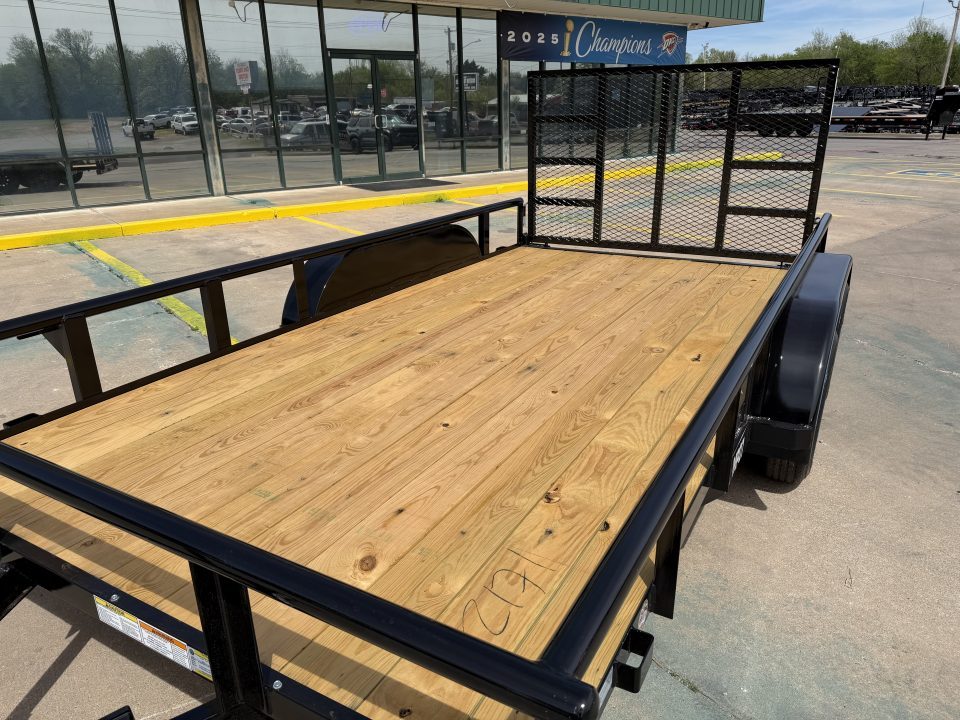 New #262171 2026 TOP HAT MP 14 X 83 TANDEM AXLE PIPE TOP 7K UTILITY W/ 48" RAMP GATE