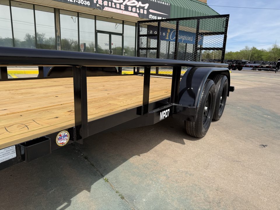 New #262171 2026 TOP HAT MP 14 X 83 TANDEM AXLE PIPE TOP 7K UTILITY W/ 48" RAMP GATE