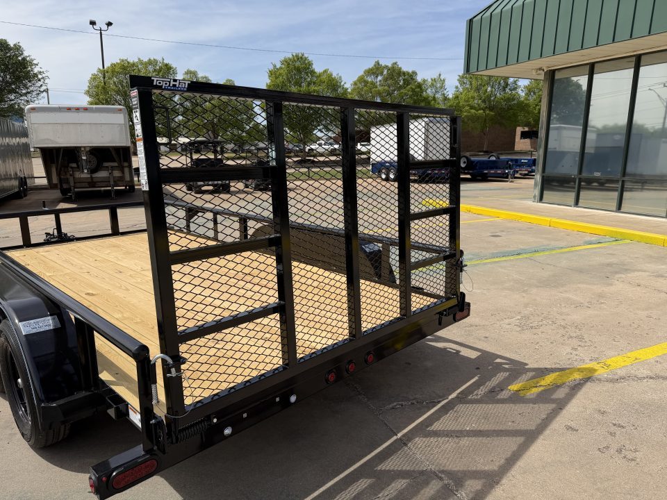 New #262171 2026 TOP HAT MP 14 X 83 TANDEM AXLE PIPE TOP 7K UTILITY W/ 48" RAMP GATE