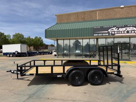 New #262171 2026 TOP HAT MP 14 X 83 TANDEM AXLE PIPE TOP 7K UTILITY W/ 48" RAMP GATE