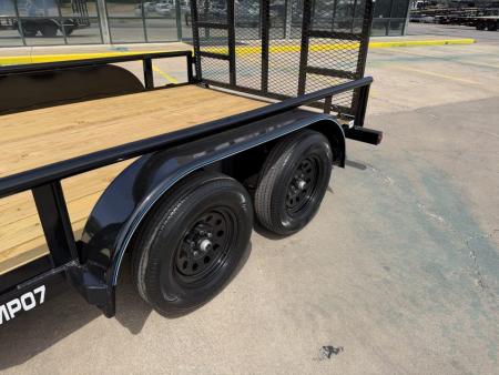 New #262171 2026 TOP HAT MP 14 X 83 TANDEM AXLE PIPE TOP 7K UTILITY W/ 48" RAMP GATE